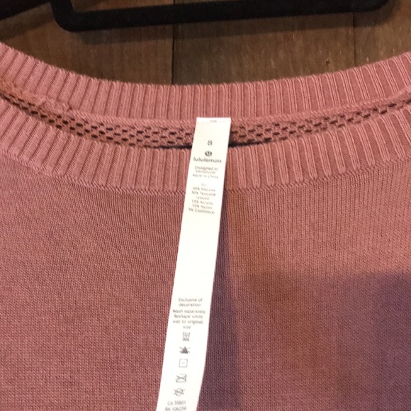 Lululemon - “Well Being” Sweater - Pink - Size 8 - Picture 6 of 9